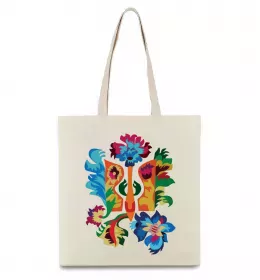 Эко-сумка Герб квіти Бежевый фото