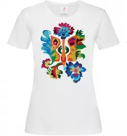 Женская футболка Герб квіти Белый фото