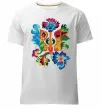 Чоловіча преміум футболка Герб квіти Білий фото