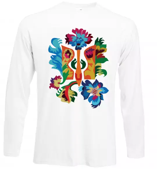 Лонгслив Герб квіти Белый фото