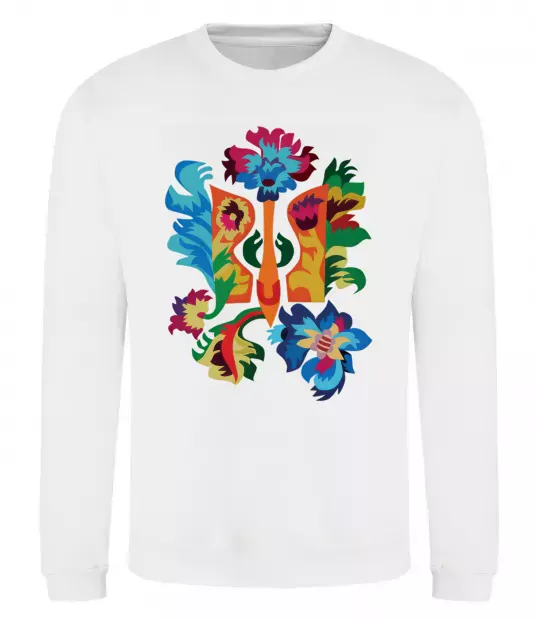 Свитшот Герб квіти Белый фото