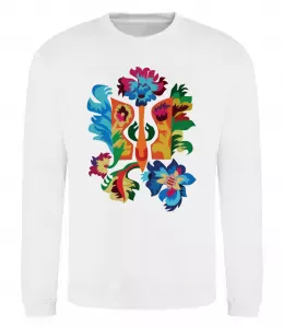 Свитшот Герб квіти Белый фото