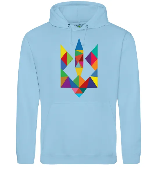 Чоловіча толстовка (худі) Герб - мозаїка Блакитний фото