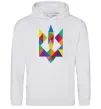 Жіноча толстовка (худі) Герб - мозаїка Сірий меланж фото