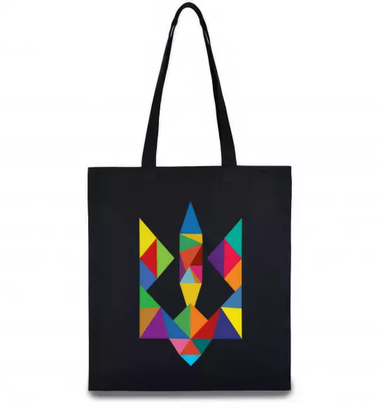 Эко-сумка Герб - мозаїка Черный фото