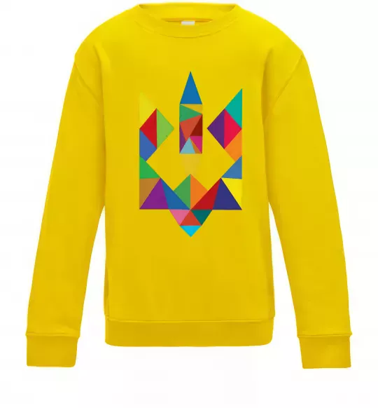 Детский Свитшот Герб - мозаїка Солнечно желтый фото