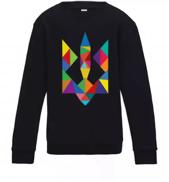 Детский Свитшот Герб - мозаїка Черный фото