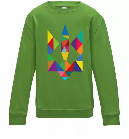 Детский Свитшот Герб - мозаїка Лаймовый фото