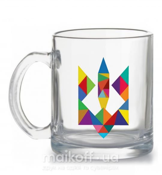 Чашка скляна Герб - мозаїка Прозорий фото