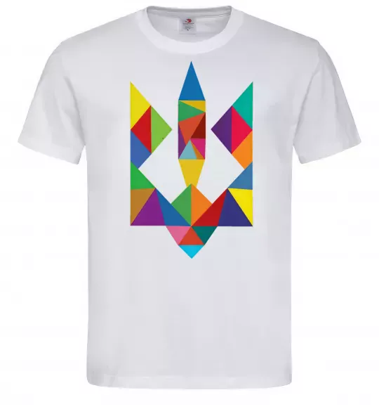 Чоловіча футболка Герб - мозаїка Білий фото