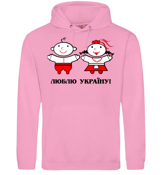 Женская толстовка (худи) Люблю Україну! Розовый фото