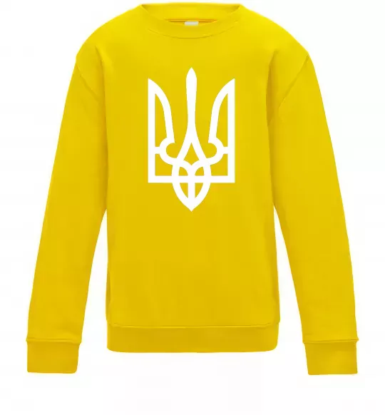 Детский Свитшот Білий герб Солнечно желтый фото