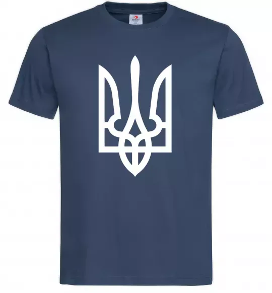 Мужская футболка Білий герб Темно-синий фото