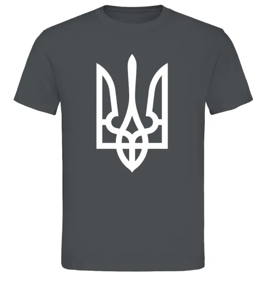 Мужская футболка Білий герб Графит фото