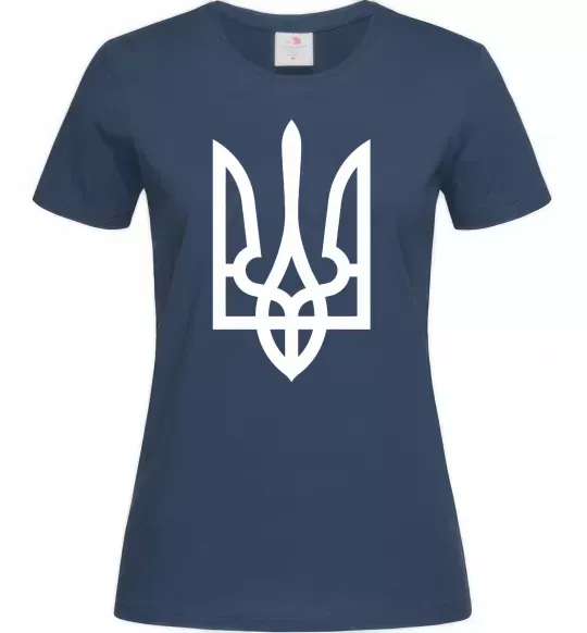 Женская футболка Білий герб Темно-синий фото