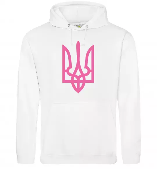 Жіноча толстовка (худі) Герб рожевий Білий фото