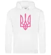 Жіноча толстовка (худі) Герб рожевий Білий фото