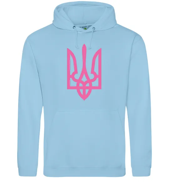 Женская толстовка (худи) Герб рожевий Голубой фото