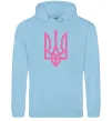 Женская толстовка (худи) Герб рожевий Голубой Женская толстовка (худи) Герб рожевий Голубой фото