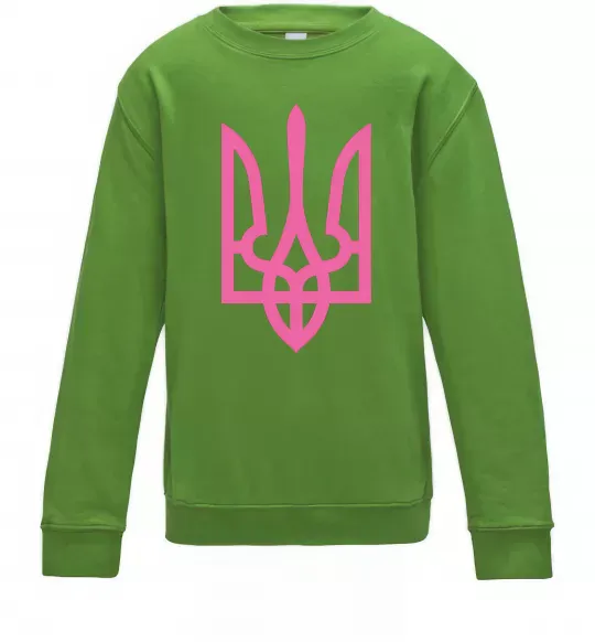 Дитячий світшот Герб рожевий Лаймовий фото