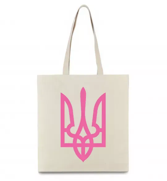 Еко-сумка Герб рожевий Бежевий фото