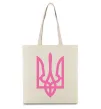 Еко-сумка Герб рожевий Бежевий фото