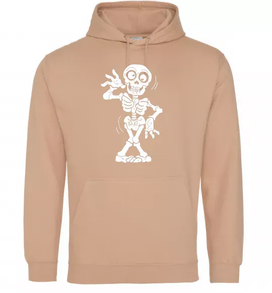 Чоловіча толстовка (худі) СКЕЛЕТ Пісочний фото