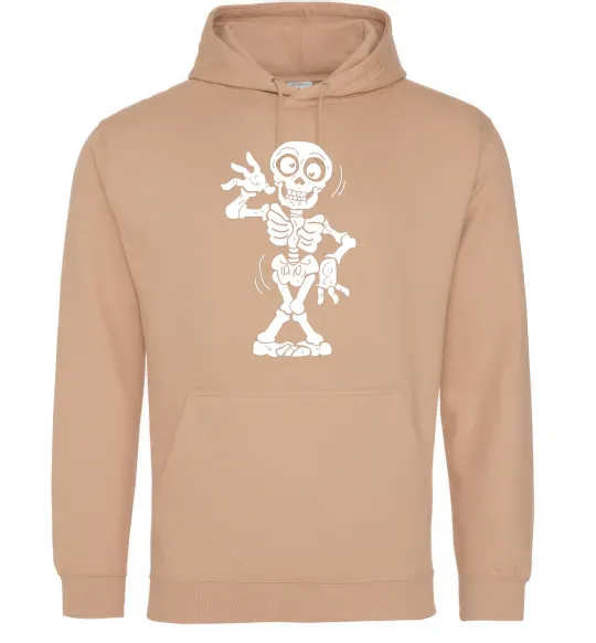 Жіноча толстовка (худі) СКЕЛЕТ Пісочний фото