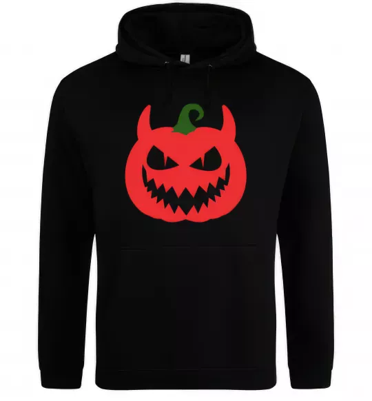 Жіноча толстовка (худі) Злий гарбуз Чорний фото