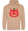 Жіноча толстовка (худі) Злий гарбуз Пісочний фото