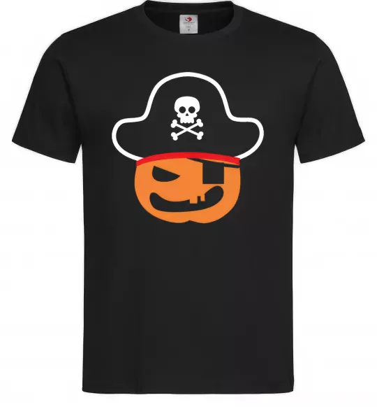 Мужская футболка ТЫКВА-ПИРАТ Черный фото