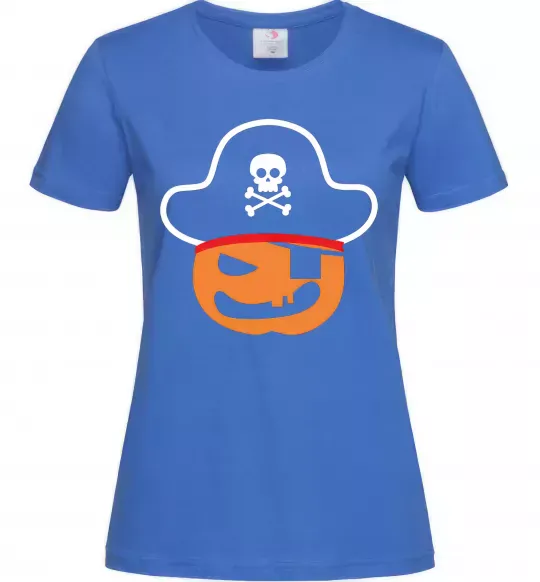 Женская футболка ТЫКВА-ПИРАТ Ярко-синий фото