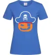 Женская футболка ТЫКВА-ПИРАТ Ярко-синий фото