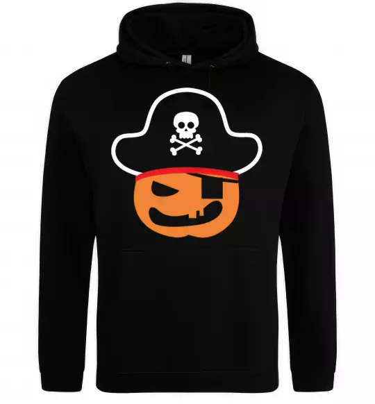 Женская толстовка (худи) ТЫКВА-ПИРАТ Черный фото