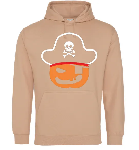Женская толстовка (худи) ТЫКВА-ПИРАТ Песочный фото