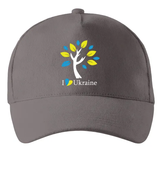 Кепка Україна - дерево Сірий фото