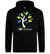 Чоловіча толстовка (худі) Україна - дерево Чорний Чоловіча толстовка (худі) Україна - дерево Чорний фото