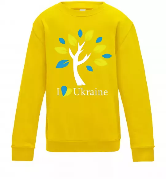 Детский Свитшот Україна - дерево Солнечно желтый фото