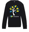 Детский Свитшот Україна - дерево Черный фото