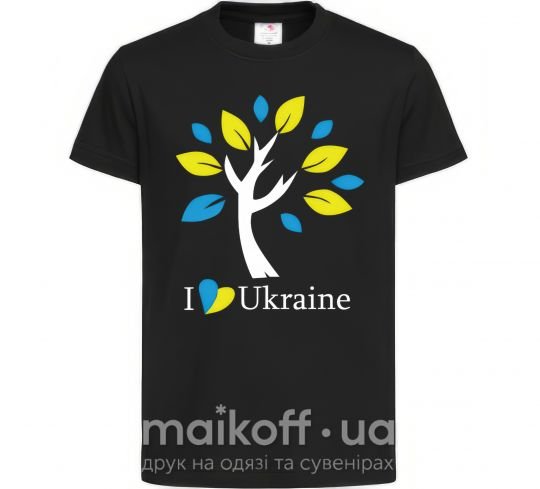 Детская футболка Україна - дерево Черный фото