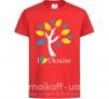 Дитяча футболка Україна - дерево Червоний фото