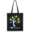 Эко-сумка Україна - дерево Черный фото