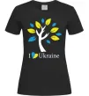 Женская футболка Україна - дерево Черный Женская футболка Україна - дерево Черный фото