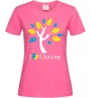 Женская футболка Україна - дерево Ярко-розовый Женская футболка Україна - дерево Ярко-розовый фото