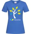 Женская футболка Україна - дерево Ярко-синий Женская футболка Україна - дерево Ярко-синий фото