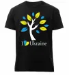 Чоловіча преміум футболка Україна - дерево Чорний фото