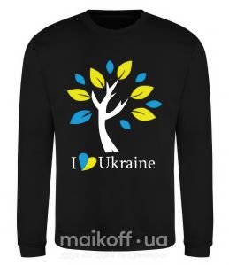 Свитшот Україна - дерево Черный фото