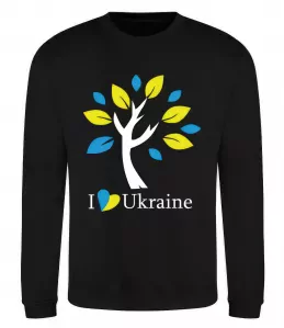 Свитшот Україна - дерево Черный фото