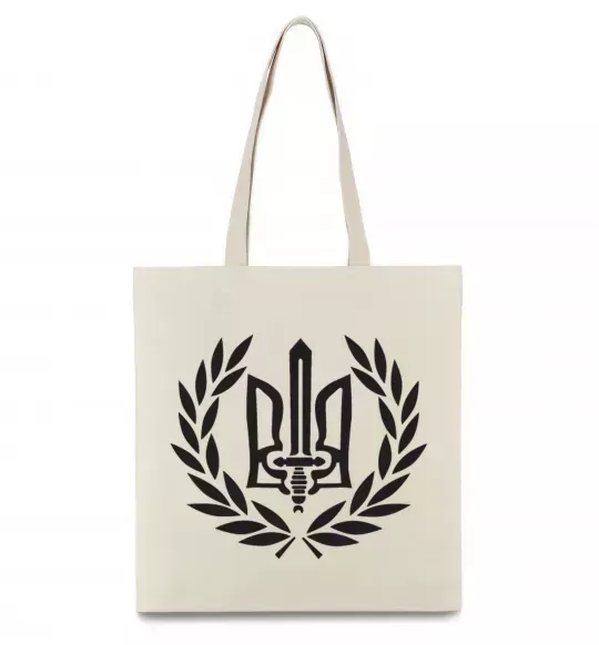 Эко-сумка Україна тризуб-меч Бежевый фото