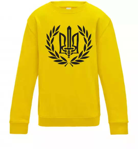 Дитячий світшот Україна тризуб-меч Сонячно жовтий фото